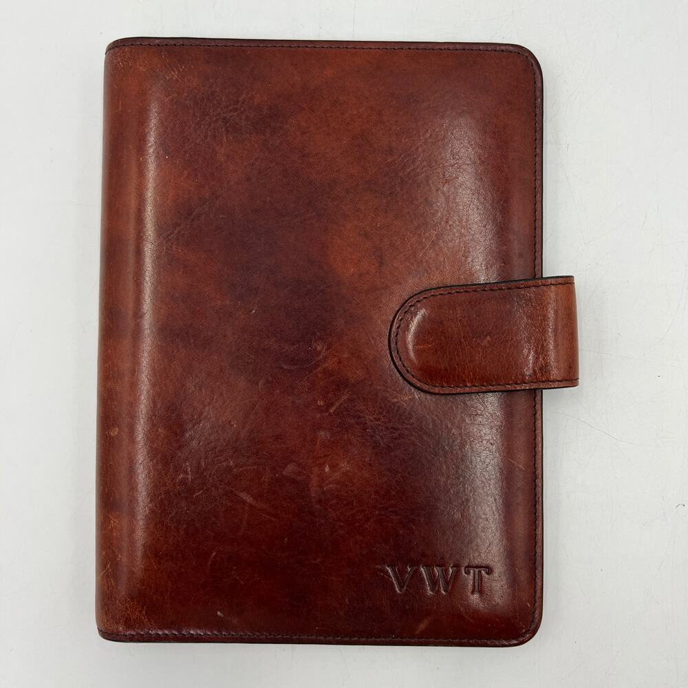 Bosca Old Leather Address Book Weekly Minder